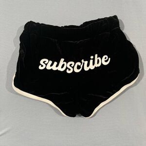 Dolls Kill Black Velvet Subscribe Shorts